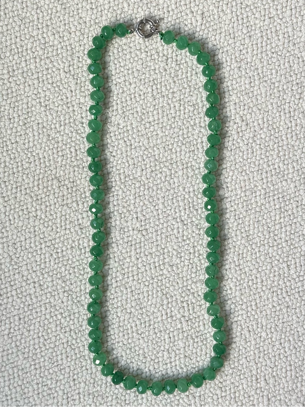 NWOT Tuckernuck Green Jade Rondelle Necklace